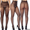 Image of Womens Sexy Fishnet Black Tights Jacquard Weave Pantyhose Yarns Garter Grid Fish Net Stockings Hose Sexy Panty Lingerie Collant