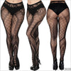 Image of Womens Sexy Fishnet Black Tights Jacquard Weave Pantyhose Yarns Garter Grid Fish Net Stockings Hose Sexy Panty Lingerie Collant