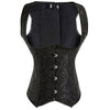 Image of X New Steampunk Steel Boned Lace up Back Sexy Body Bustier Overbust Corset Women Waist Cincher Corsets Black Plus Size S-6XL