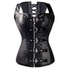 Image of X New Steampunk Steel Boned Lace up Back Sexy Body Bustier Overbust Corset Women Waist Cincher Corsets Black Plus Size S-6XL