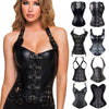 Image of X New Steampunk Steel Boned Lace up Back Sexy Body Bustier Overbust Corset Women Waist Cincher Corsets Black Plus Size S-6XL