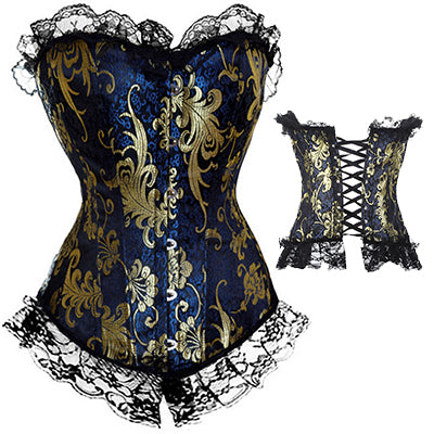 X Sexy Women steampunk clothing gothic Plus Size Corsets Lace Up boned Overbust Bustier Waist Cincher Body shaper corselet S-6XL
