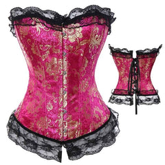 X Sexy Women steampunk clothing gothic Plus Size Corsets Lace Up boned Overbust Bustier Waist Cincher Body shaper corselet S-6XL