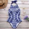 Image of XXL Large Size Swimwear One Piece Swimsuit Women 2018 High Nick Monokini Bandage Bathing Suit Halter Bodysuit Bather Beachwear