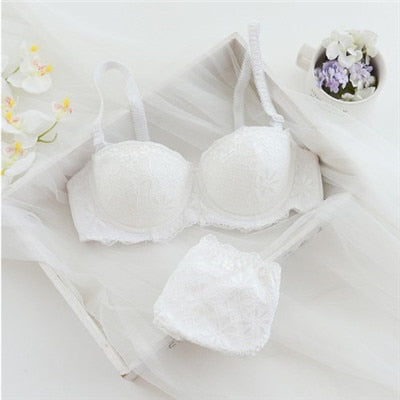 YSANSCA 2017 Hot Sale Luxury 1/2 Cup Brand Sexy Intimates Push Up Bra Set Underwear Floral Embroidery Lace Women Bra Panty