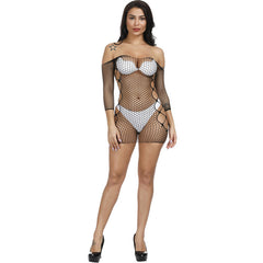 Yomocarajox Fishnet Underwear Elasticity Nylon Lenceria Sexy Lingerie Mesh Baby Doll Dress Erotic Lingerie For Women Sex Costum