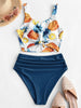 Image of ZAFUL Pineapple Knotted Mix and Match Tankini Swimwear High waisted traje de bano mujer 2019 swimsuit women bikinis