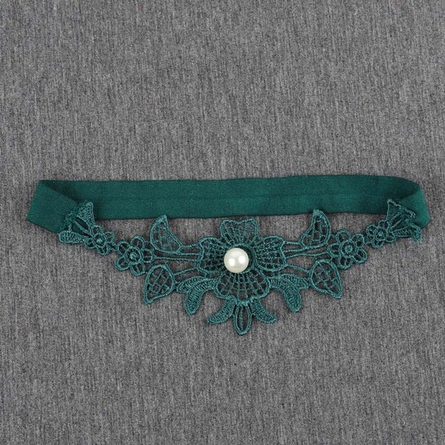 color Women Sexy Lingerie Lace Floral Garter Belt Bowknot Leg Loop Wedding Garters Bridal Cosplay Fashion Stocking Ring White