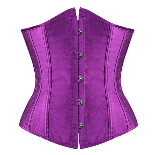 corset underbust plus size sexy bodyshaper costumes bustiers corsets cincher ladies burlesque corselet red black blue pink brown