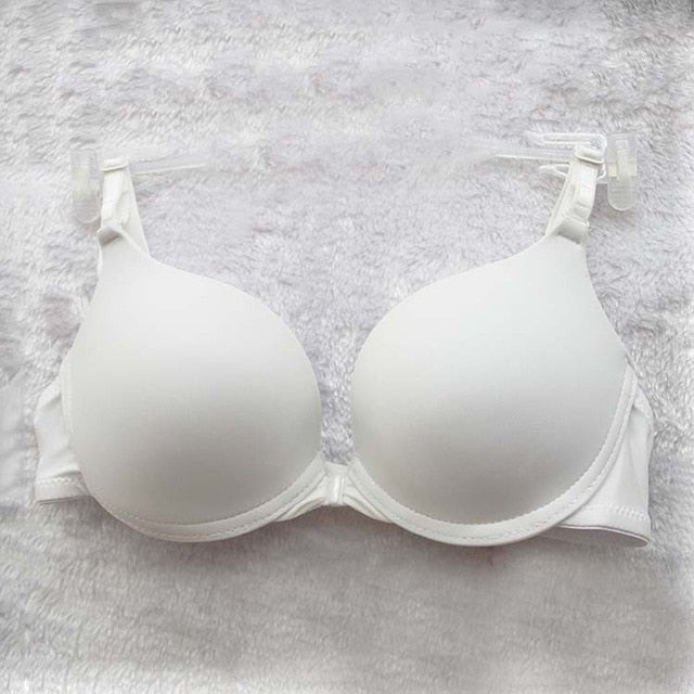 new fashion sexy simple push up bra front button candy color A B C cup bras for women underwear brassiere lingerie bralette
