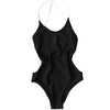 Image of sexy striped Solid Women Swimwear One piece Bikini Bandage strapless Halter Triangle Swimsuit bathing suit