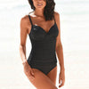 Image of swimsuit women one pieces swimwear female sexy hollow monokini black halter bathing suit pad swimming suit solid bodysuit 2020