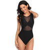 Image of swimsuit women one pieces swimwear female sexy hollow monokini black halter bathing suit pad swimming suit solid bodysuit 2020