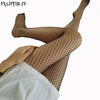 Image of white medium grid SEXY women high waist stocking fishnet club tights panty knitting net pantyhose trouser mesh lingerie TT016
