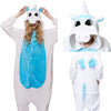 Image of winter flannel кигуруми women men onesies cute cartoon animal stitch unicornio Pajamas Sets Unisex Pyjama Pijama sleepwear