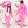 Image of winter flannel кигуруми women men onesies cute cartoon animal stitch unicornio Pajamas Sets Unisex Pyjama Pijama sleepwear