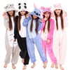Image of winter flannel кигуруми women men onesies cute cartoon animal stitch unicornio Pajamas Sets Unisex Pyjama Pijama sleepwear